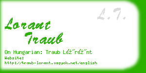 lorant traub business card